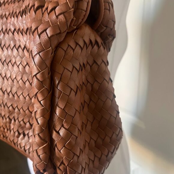 Sondra Roberts Brown Basketweave Hobo Shoulder Bag Purse - Picture 8 of 16